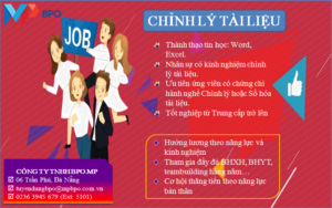 NHÂN VIÊN CHỈNH LÝ TÀI LIỆU