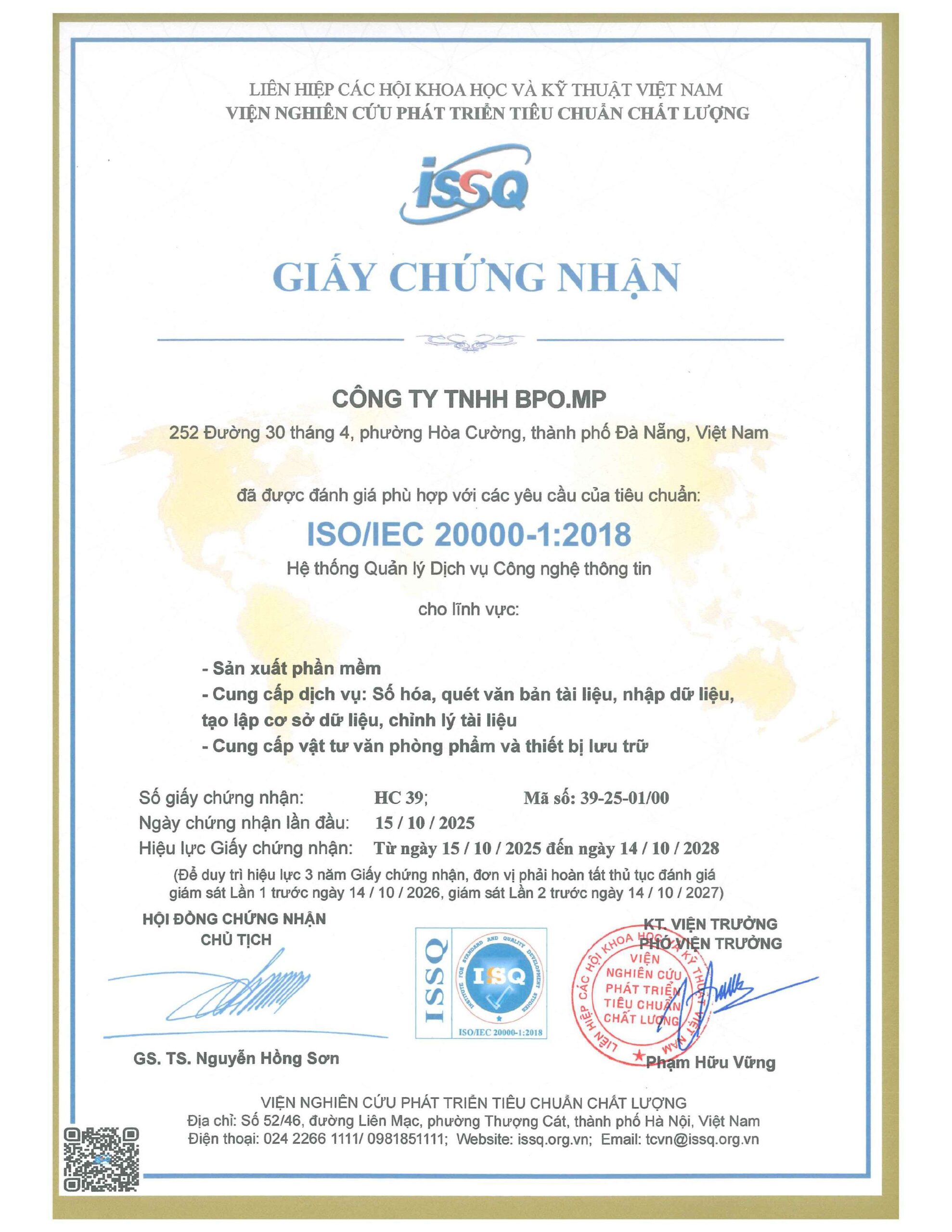 ISO 20000-1:2018 – Nền tảng bảo chứng chất lượng dịch vụ CNTT tại BPO.MP